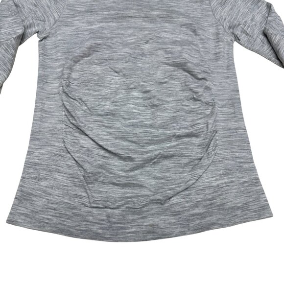 Athleta Womens Heather Gray LS Top Athletic Casual, Size S - Picture 4 of 9